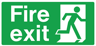 Fire exit sign